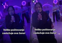 BAKA U CRNINI, MARAMA PREKO GLAVE, A MIKROFON U RUKE, PEVA I ZLO NE MISLI: Oplela narodni hit pa rasplakala mnoge VIDEO