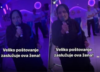 BAKA U CRNINI, MARAMA PREKO GLAVE, A MIKROFON U RUKE, PEVA I ZLO NE MISLI: Oplela narodni hit pa rasplakala mnoge VIDEO