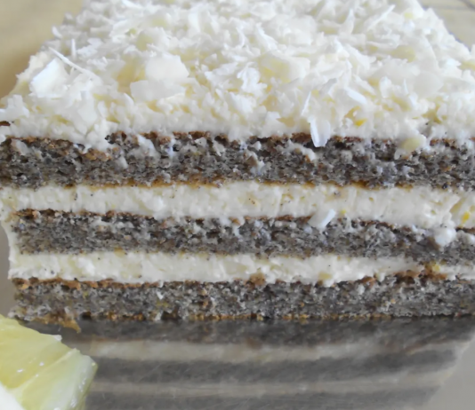 Torta “Kraljica Ester” – Sa koricama od maka i nježnim filom od limuna!