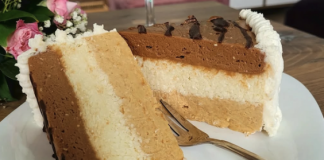 Posna Pijesak torta – Kolač sa plazmom, kokosom i kremom