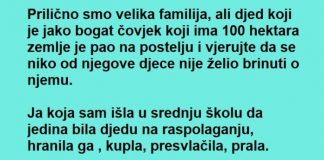 Niko nije GLEDAO dedu osim nje ALI kada je umro DESIO se pravi ŠOK!