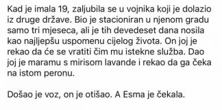 “Zvala se Esma. I nikad nije otišla s tog perona.”