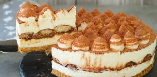 JEDNOSTAVNA TIRAMISU TORTA BEZ PEČENJA SA PODLOGOM OD KEKSA