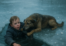 Dječak je propao kroz led, ali u blizini je bio pas lutalica i izvukao ga je za jaknu
