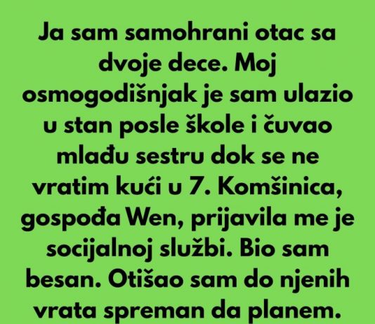 Ja sam samohrani otac sa dvoje dece, radim duple smene.